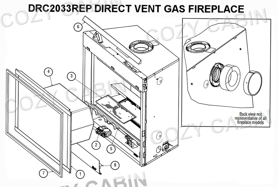 DIRECT VENT GAS FIREPLACE (DRC2033REP) #DRC2033REP